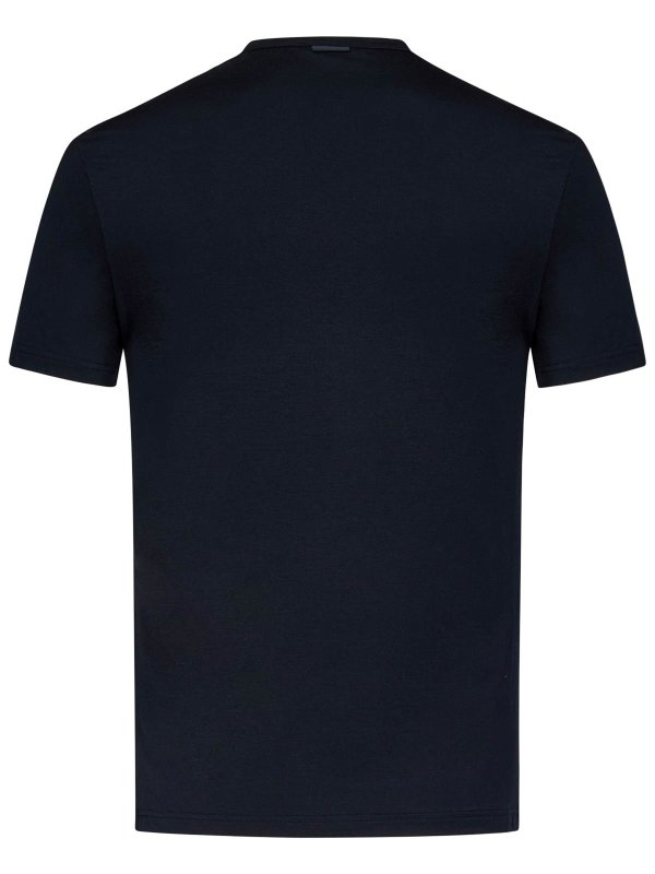 ZEGNA: t-shirts online - Blue Stretch Modal And Lyocell Seacell Fabric