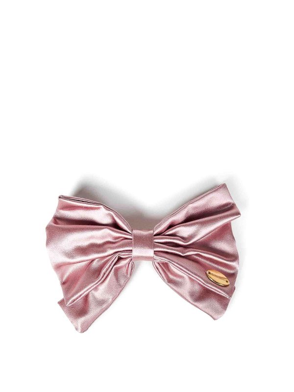 Nina Ricci Blush Pink Satin Bow-Shaped Hair Clip