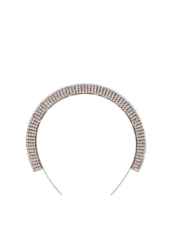 RABANNE: ヘアーアクセサリー -  クリスタル装飾ヘッドバンド