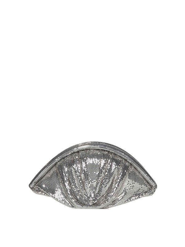 RABANNE: クラッチバッグ - クラッチバッグ - 銀