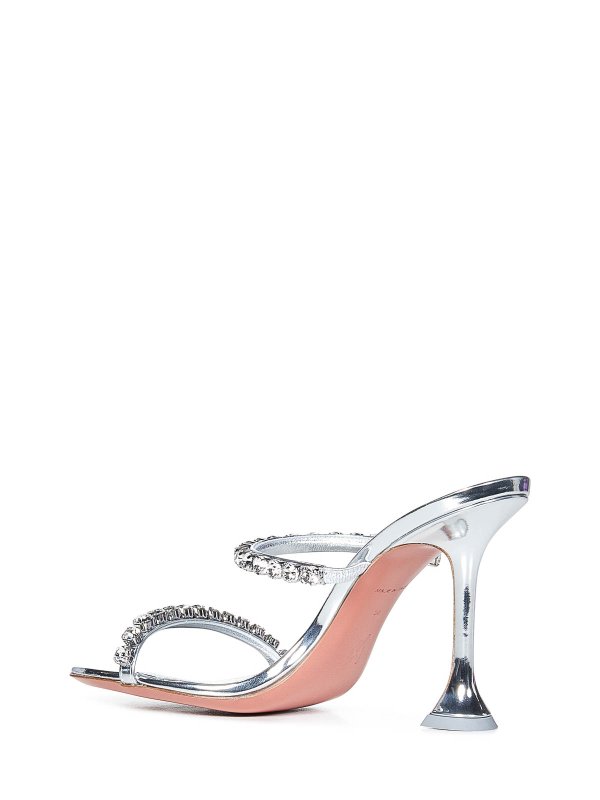 The Best Shops AMINA MUADDI: ロファー＆スリッパ - スリッパ - 銀