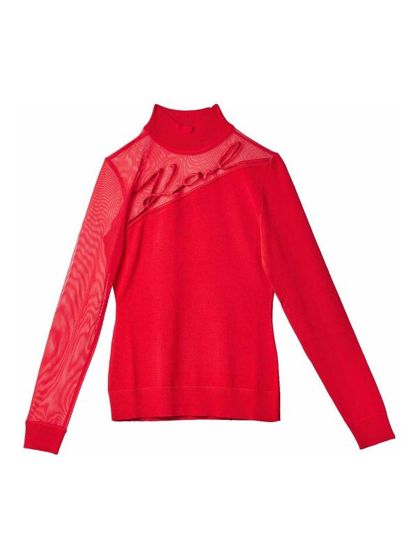 KARL LAGERFELD: maglia a collo alto e polo - Karl Signature Mock Neck