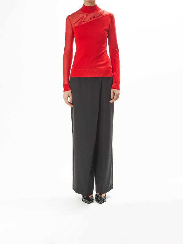 KARL LAGERFELD: maglia a collo alto e polo online - Karl Signature Mock Neck