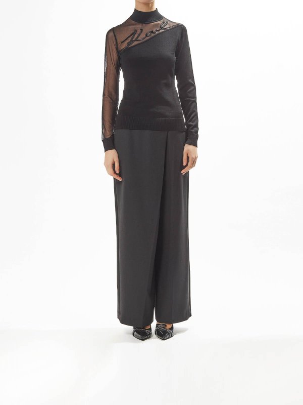 KARL LAGERFELD: Col roulé & Col polo online - Pull Col Roulé - Noir