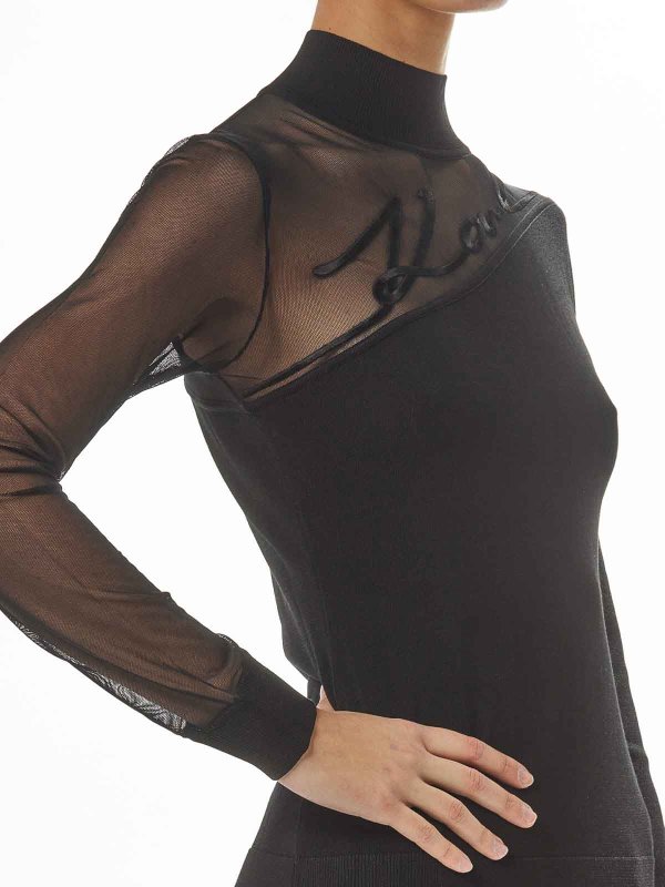 KARL LAGERFELD buy online Pull Col Roulé - Noir