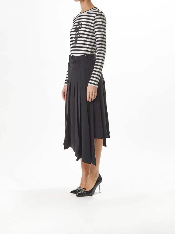 The Best Shops KARL LAGERFELD: ニーレングススカート＆ミディ丈 - 膝丈/ミディスカート - 黒