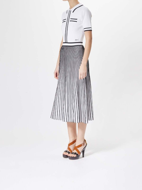 The Best Shops KARL LAGERFELD: knee length dresses - Pleated Knit Dress