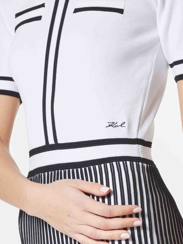 KARL LAGERFELD buy online Pleated Knit Dress