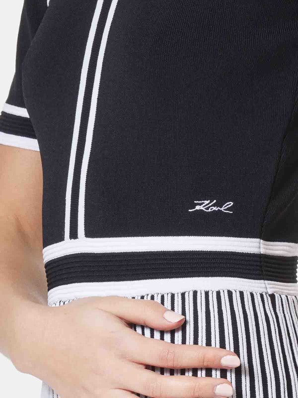 KARL LAGERFELD buy online Pleated Knit Dress