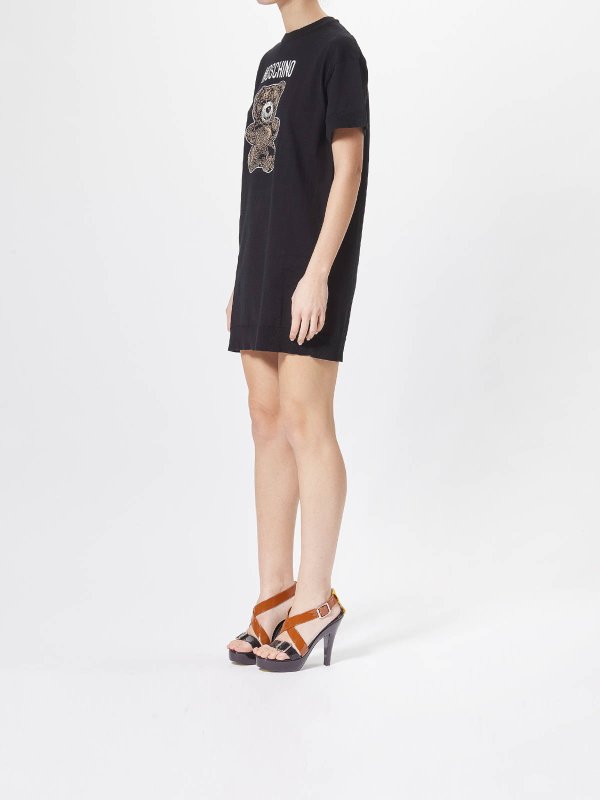 The Best Shops MOSCHINO: knee length dresses - Orsetto Adrian shirt dress