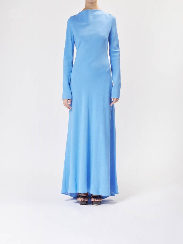 MOSCHINO JEANS: maxi dresses online - Long crack dress