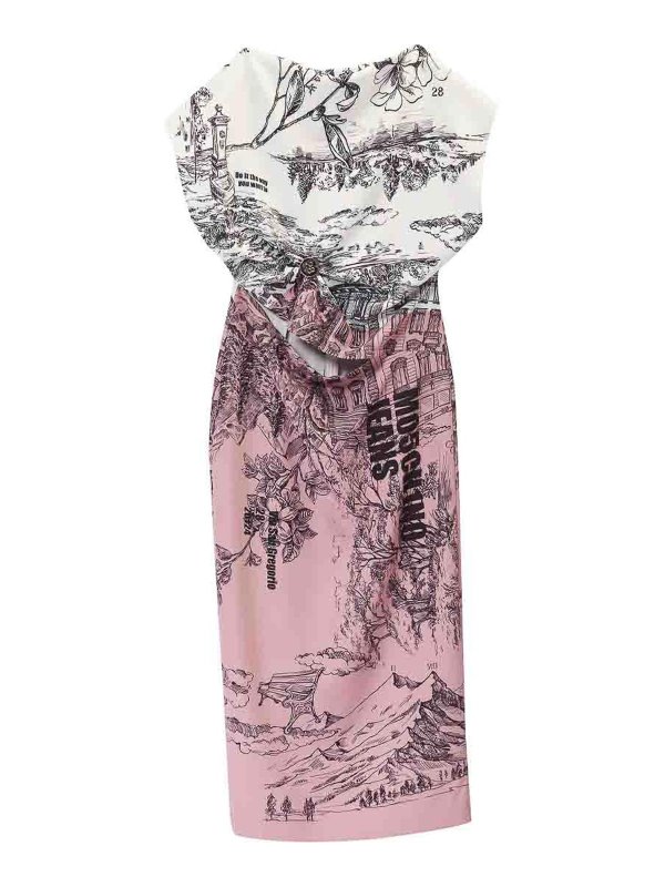 MOSCHINO JEANS: Knielange Kleider - Knielanges Kleid - Bunt