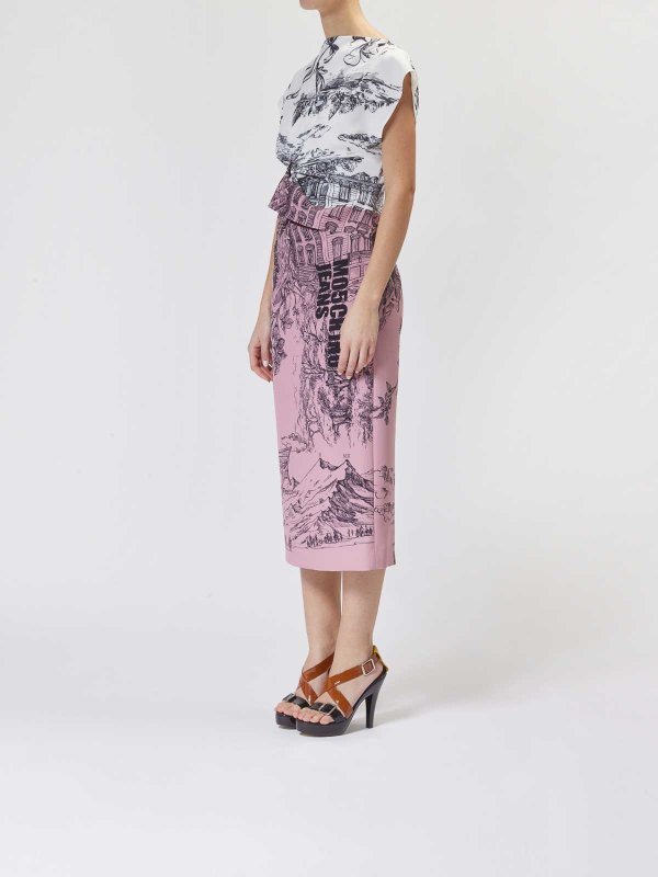 The Best Shops MOSCHINO JEANS: Knielange Kleider - Knielanges Kleid - Bunt