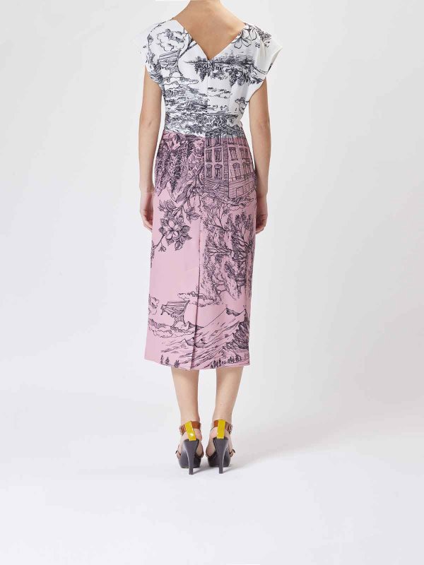 Knielanges Kleid - Bunt shop online: MOSCHINO JEANS