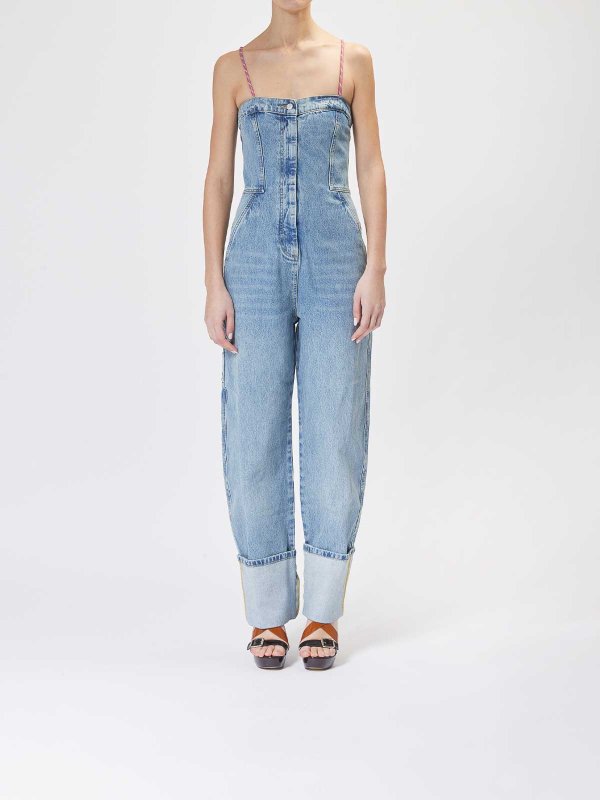 MOSCHINO JEANS: casual trousers online - Abito Salopette 14 Oz Denim