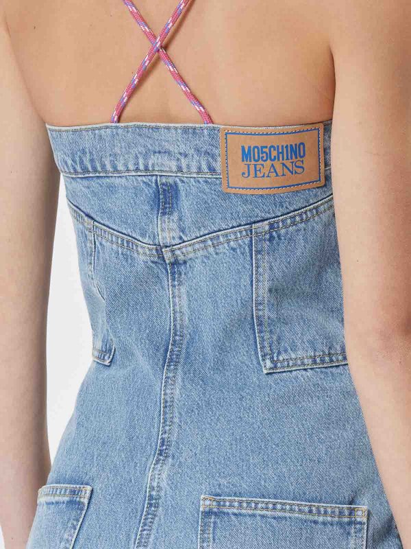 The Best Shops MOSCHINO JEANS: Abito Salopette 14 Oz Denim