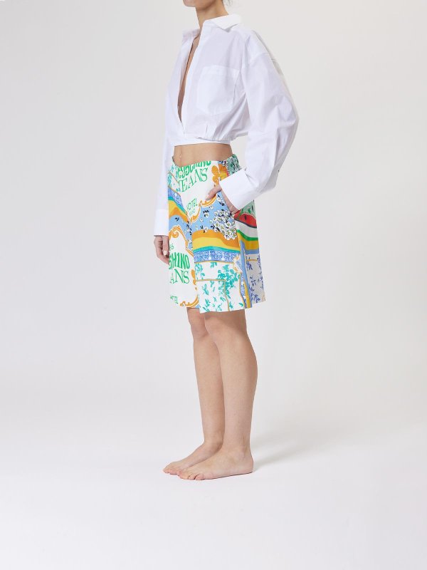 The Best Shops MOSCHINO JEANS: Trousers Shorts - Short trousers crack printing