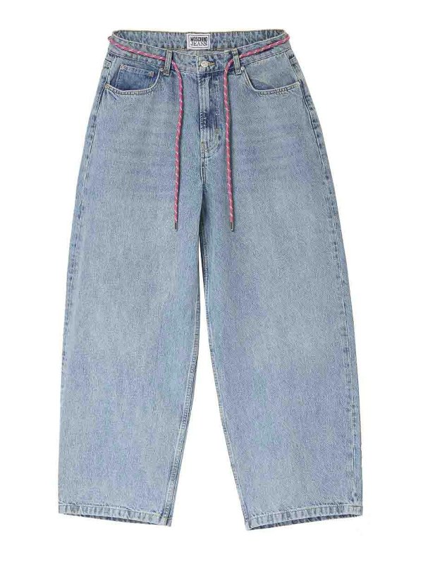 MOSCHINO JEANS: bootcut jeans - Jeans Over 14 Oz Denim