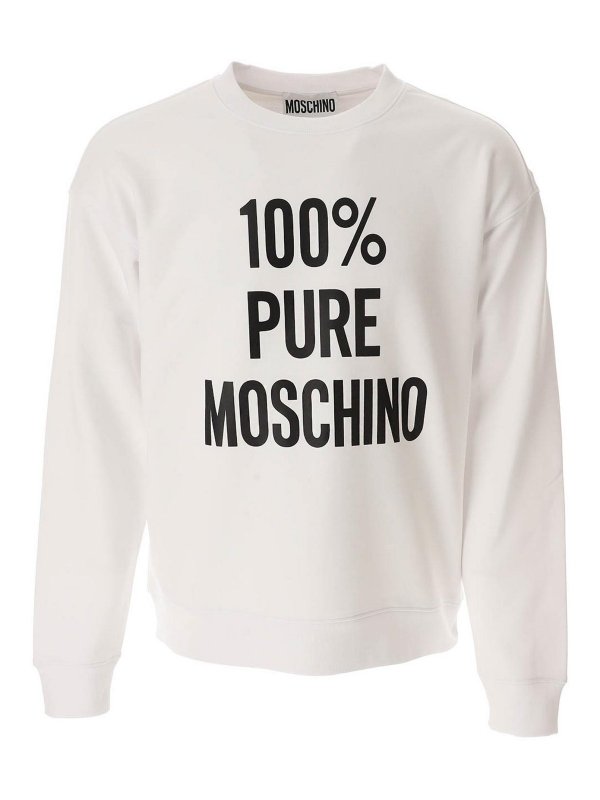 MOSCHINO: Sudaderas y suéteres - Sudadera - Blanco