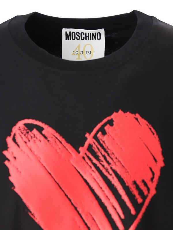 Tシャツ - 黒 shop online: MOSCHINO