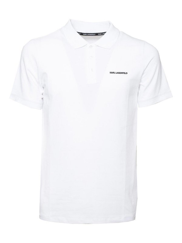 KARL LAGERFELD: Poloshirts - Poloshirt - Weiß