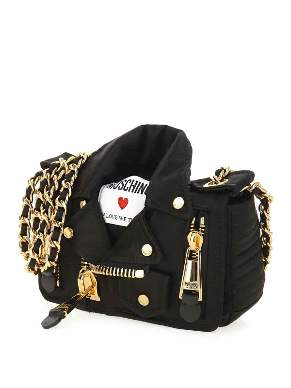 MOSCHINO: cross body bags online - In Love We Trust Biker Bag