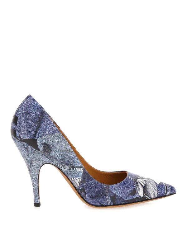 MOSCHINO JEANS: court shoes - Heritage Patchwork Denim Pump