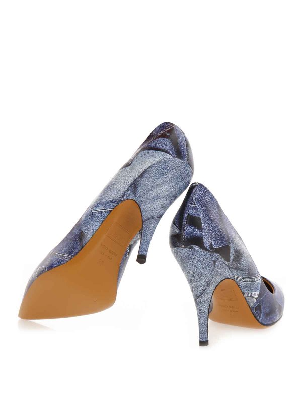 Heritage Patchwork Denim Pump shop online: MOSCHINO JEANS