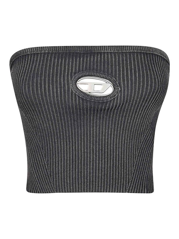 DIESEL: トップス＆タンクトップ - トップ/タンクトップ - 黒