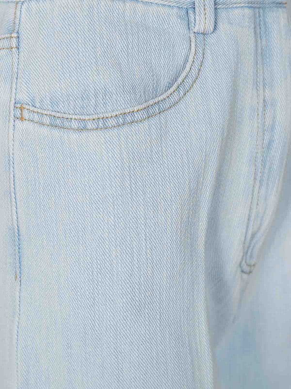 The Best Shops FORTE FORTE: Trousers Shorts - Cotton Denim Calvary 5 Pockets Pants