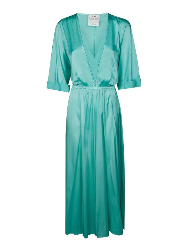 FORTE FORTE: ニーレングスドレス - 膝丈ドレス - ライトブルー