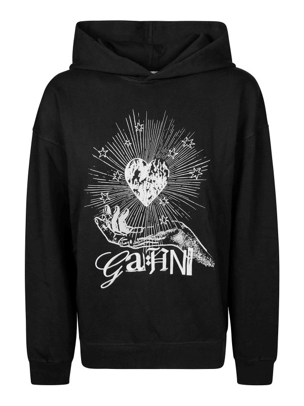 GANNI: スウェット＆セーター - スウェットシャツ/セーター - 黒