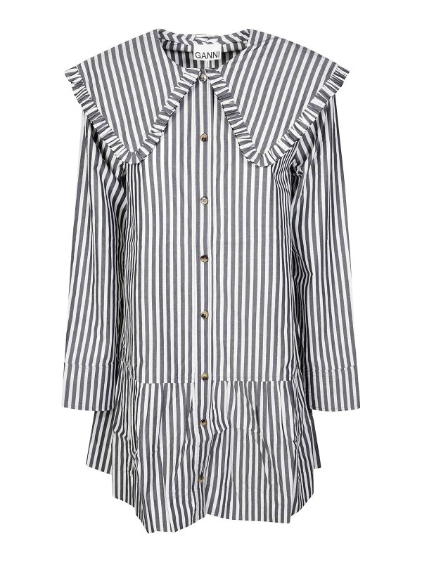 GANNI: Kurze Kleider - Kurzes Kleid - Schwarz