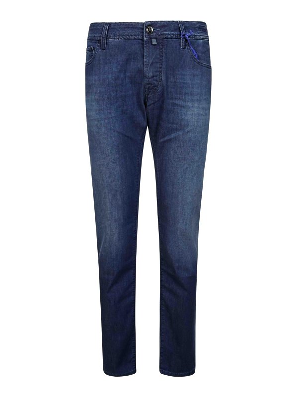 JACOB COHEN: カジュアルトラウザー - カジュアルパンツ - ダークブルー