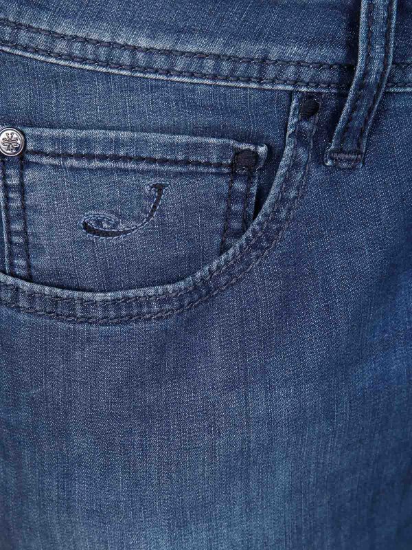 The Best Shops JACOB COHEN: カジュアルトラウザー - カジュアルパンツ - ダークブルー