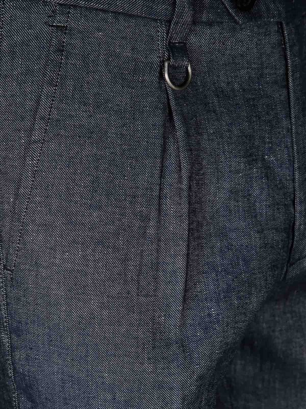 The Best Shops Paolo Pecora: pantaloni casual - Panta Pince Lino EF Denim