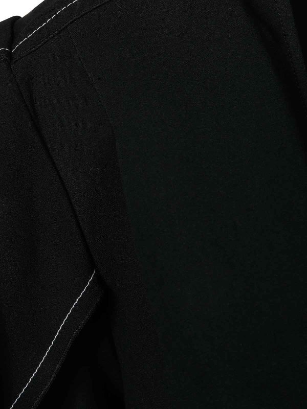 The Best Shops VICTORIA BECKHAM: knee length dresses - Gathered V Neck Midi Dress