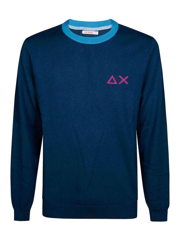 SUN 68: U-Boot-Ausschnitt - U-Boot-Pullover - Blau