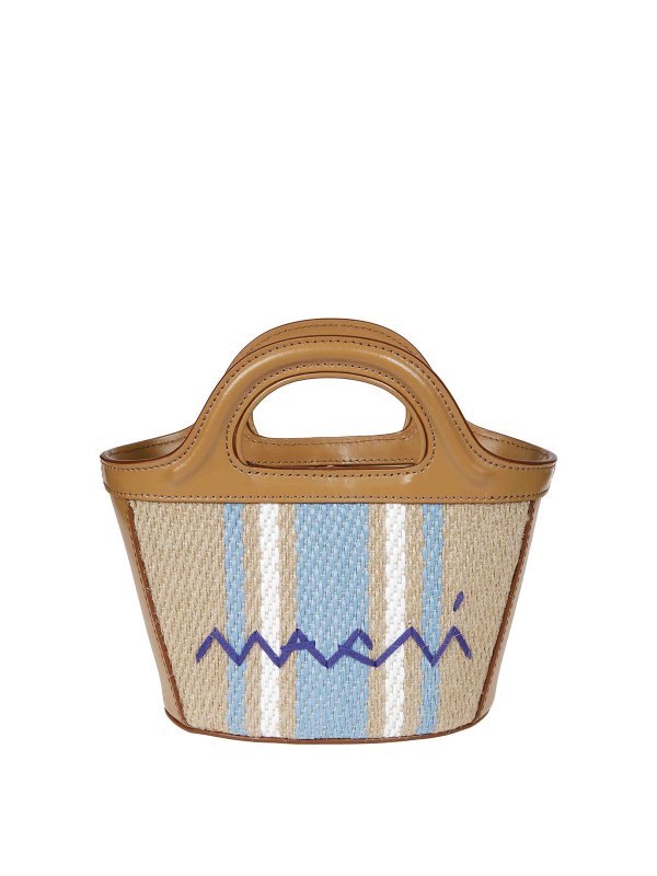 Marni: Handtaschen - Shopper - Beige