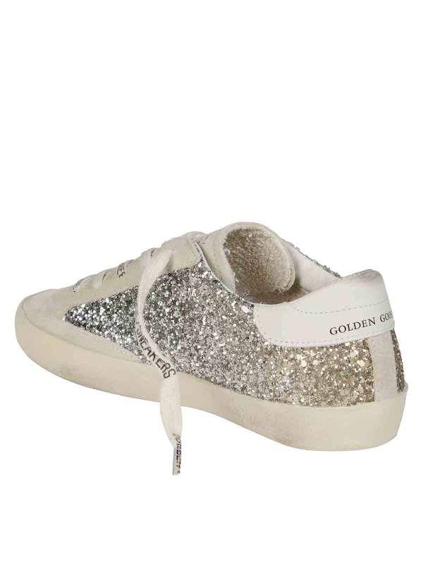 The Best Shops GOLDEN GOOSE: trainers - Super Star Glitter Upper Suede