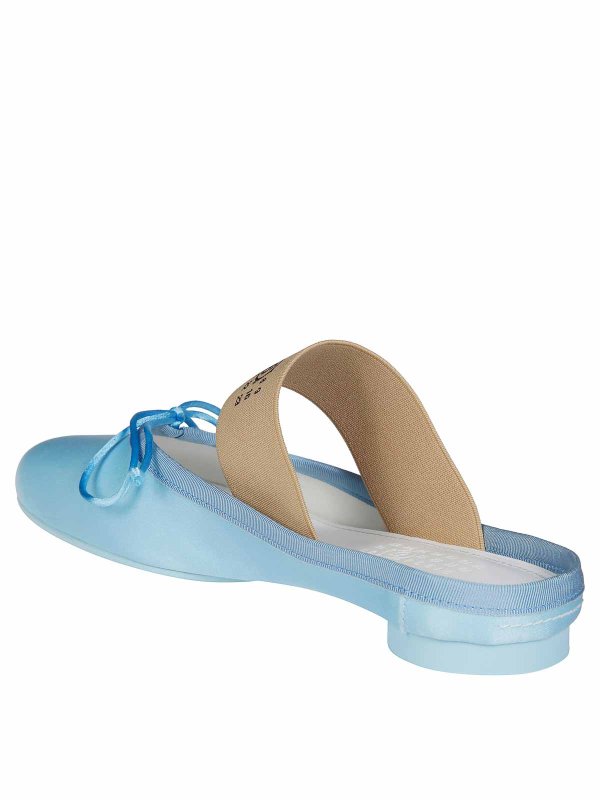 The Best Shops MM6 MAISON MARGIELA: フラットシューズ - フラットシューズ - ライトブルー