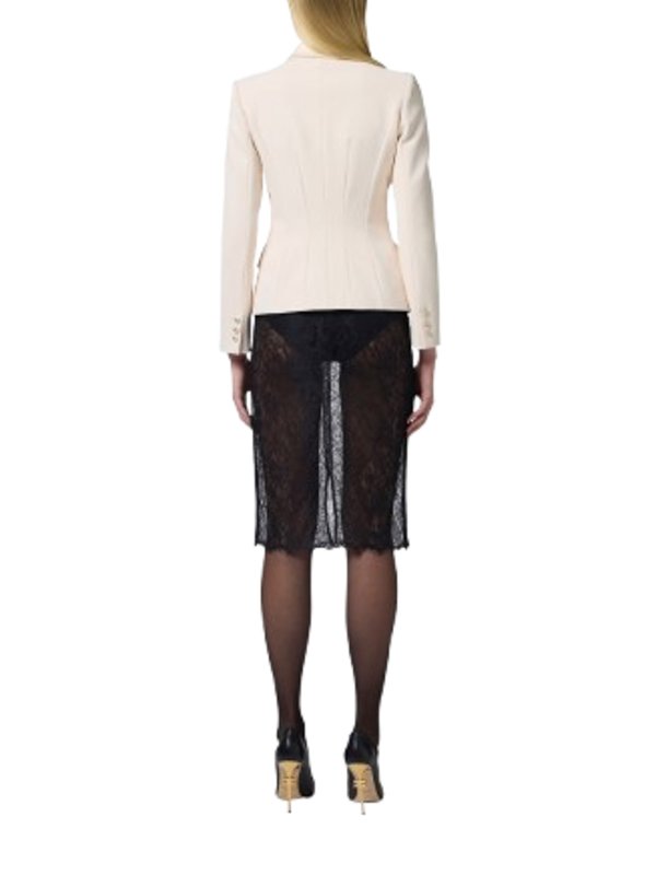 The Best Shops ELISABETTA FRANCHI: casual jackets - Crepe Jacket With Satin Details