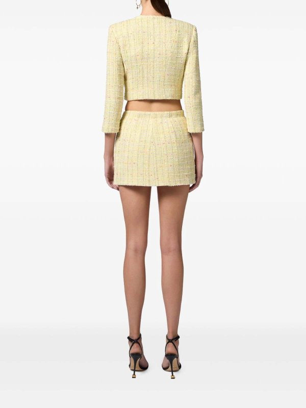 ELISABETTA FRANCHI buy online Lurex Boucl Jacket With Embroidered Edge