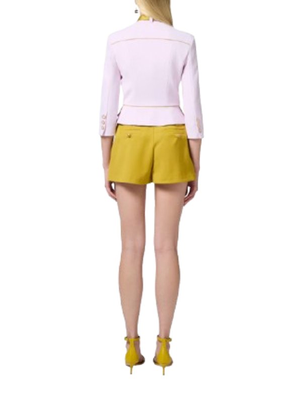 The Best Shops ELISABETTA FRANCHI: casual jackets - Crepe Jacket With Two-Tone Scarf