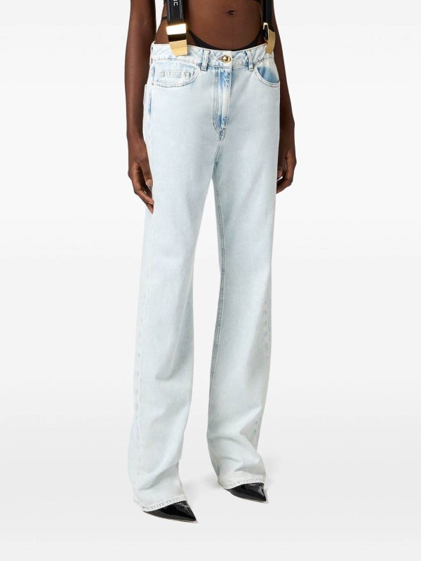 The Best Shops ELISABETTA FRANCHI: Jeans à jambe droite - Jean Droit - Délavé