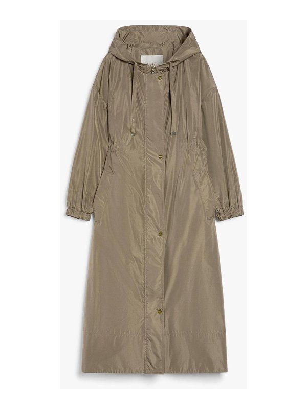 MAX MARA THE CUBE: parkas - Long Parka In Anti-Drop Taffeta