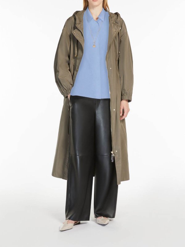 MAX MARA THE CUBE: parkas online - Long Parka In Anti-Drop Taffeta