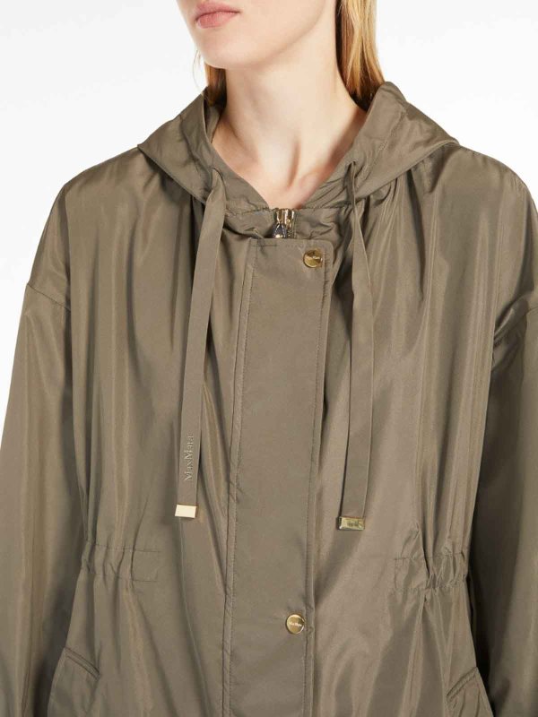 MAX MARA THE CUBE buy online Long Parka In Anti-Drop Taffeta