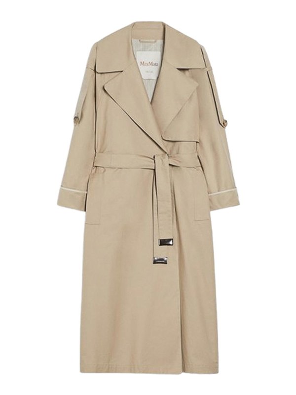MAX MARA THE CUBE: trench coats - Trench Utrenchover In Twill Antigoccia