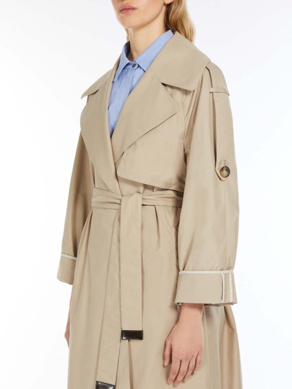 The Best Shops MAX MARA THE CUBE: Trench Utrenchover In Twill Antigoccia